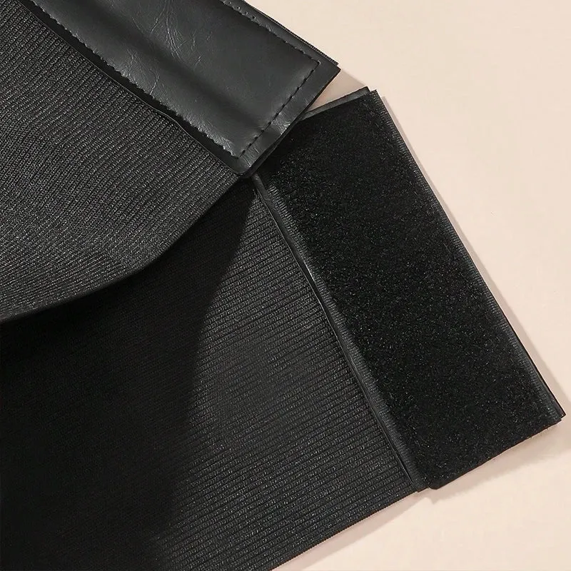 Simple Style Classic Style Solid Color Pu Leather Elastic Band Women's Corset Belts