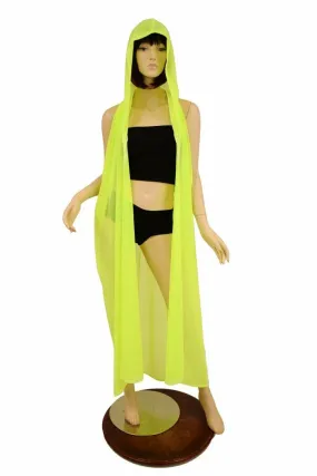 Yellow Mesh Hooded Racerback Duster
